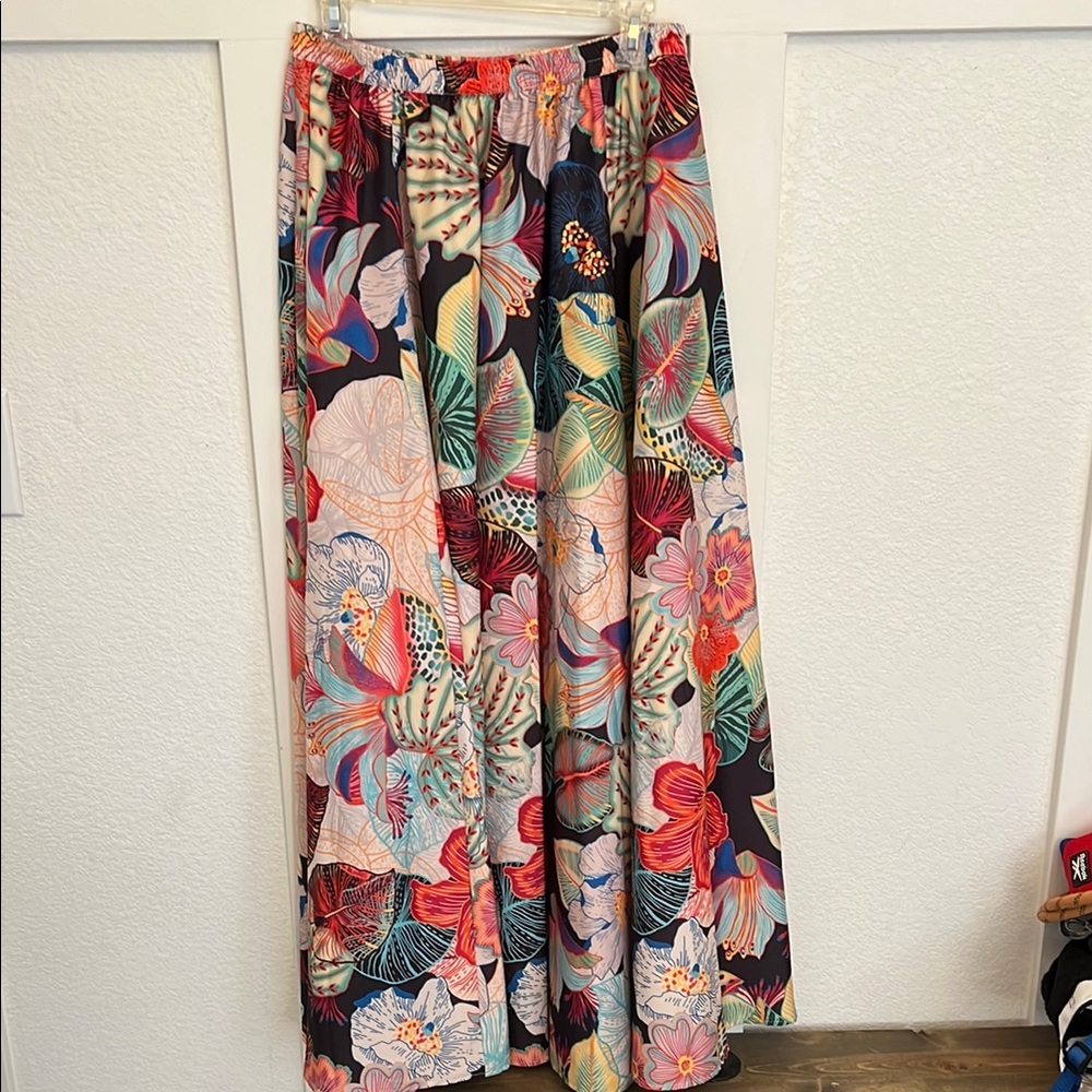 Colorful Floral Maxi Skirt